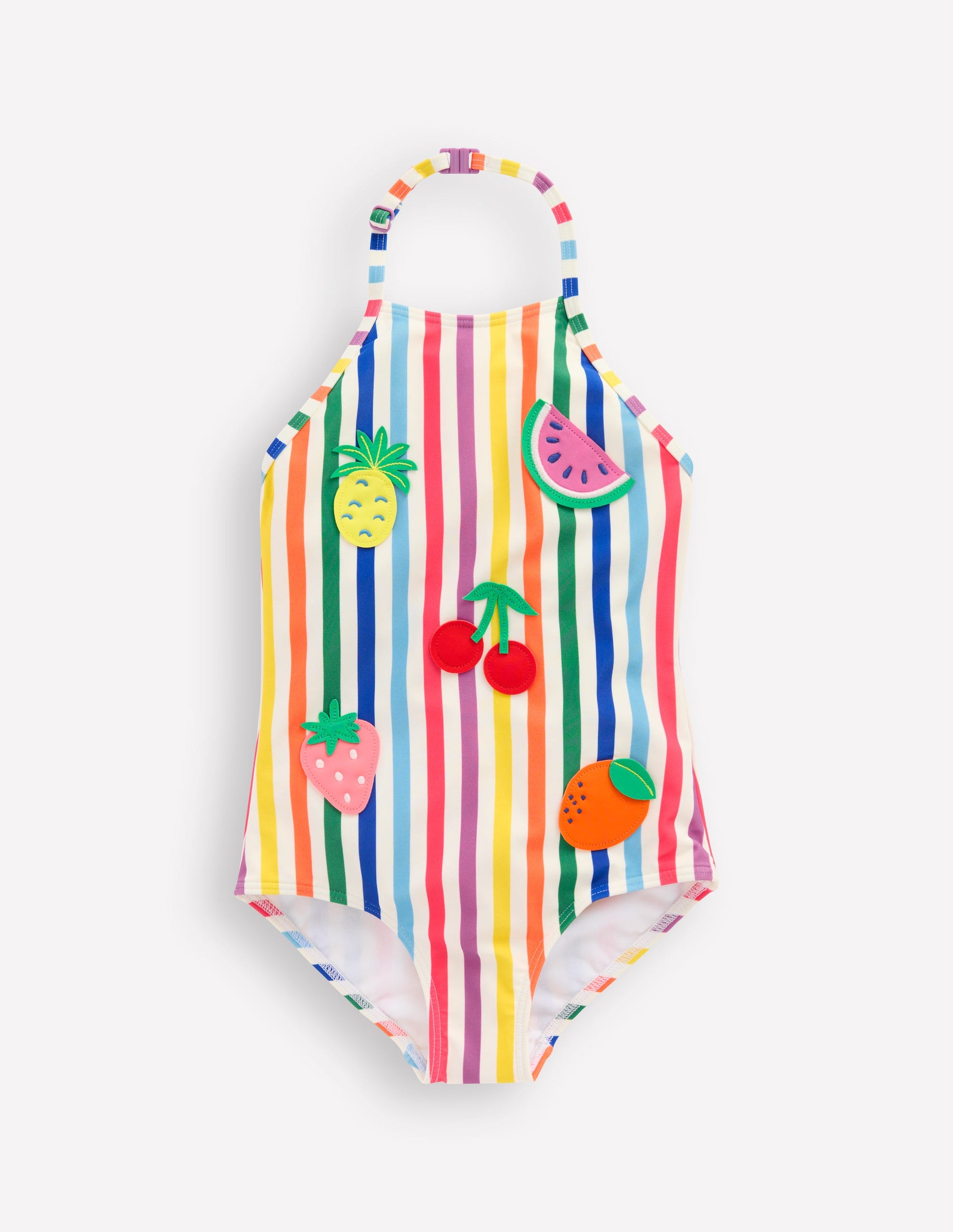 Ellery Fun Logo Swimsuit-Rainbow Stripe Fruit-1