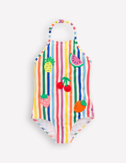 Ellery Fun Logo Swimsuit-Rainbow Stripe Fruit-1
