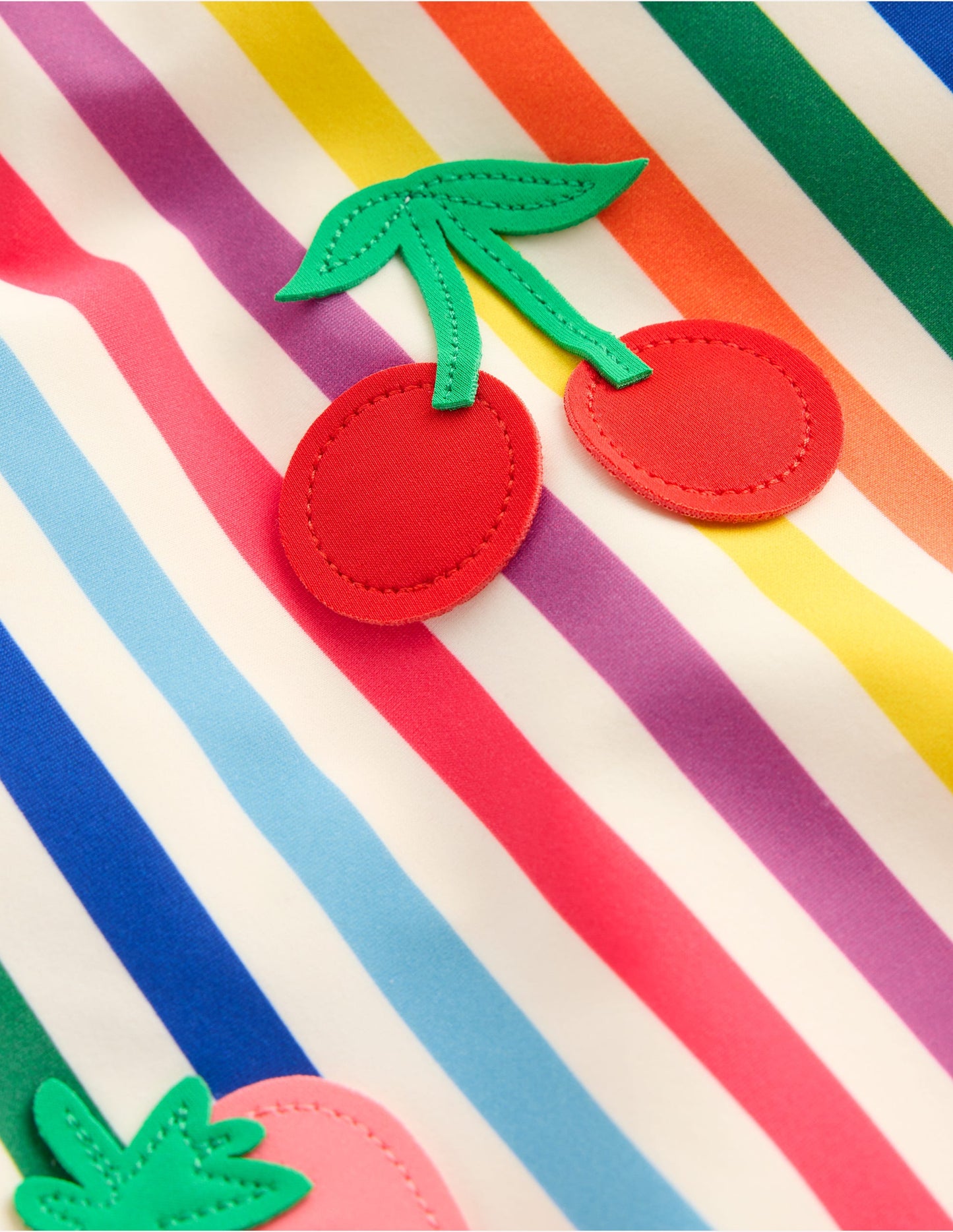 Ellery Fun Logo Swimsuit-Rainbow Stripe Fruit