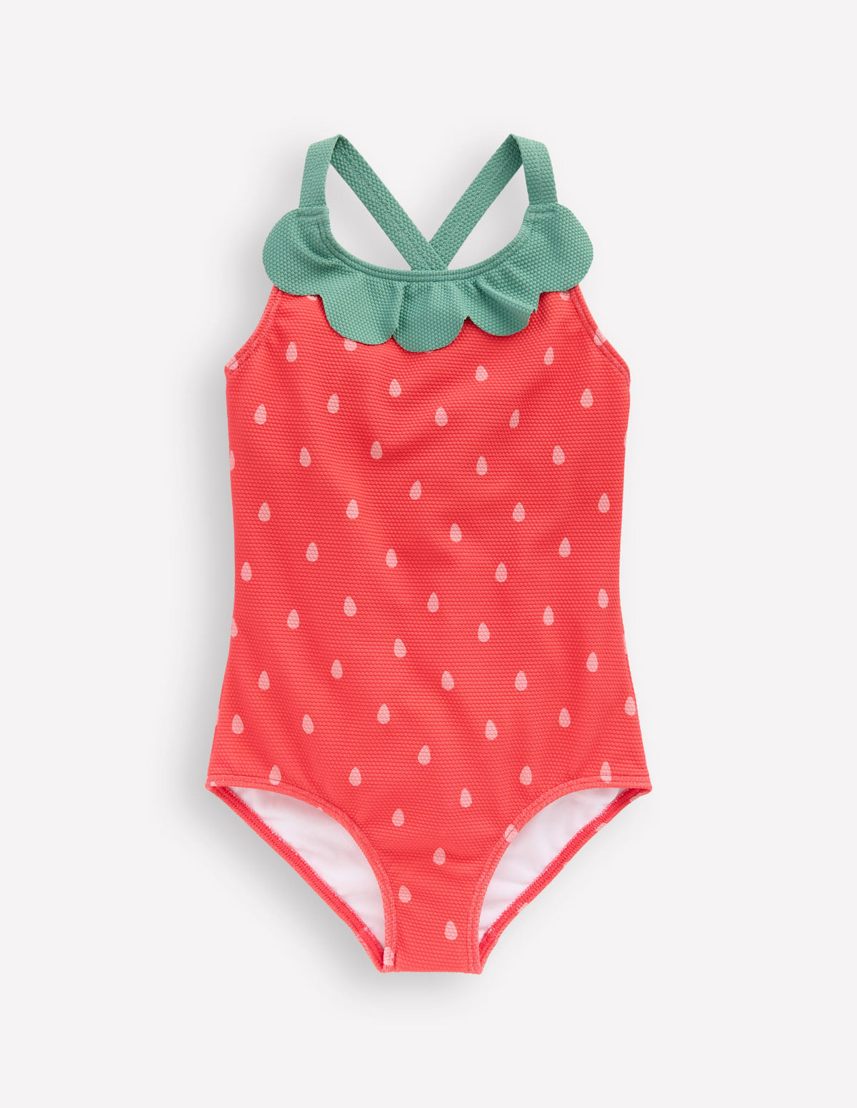 Fun Cross-back Swimsuit-Strawberry - Image 1