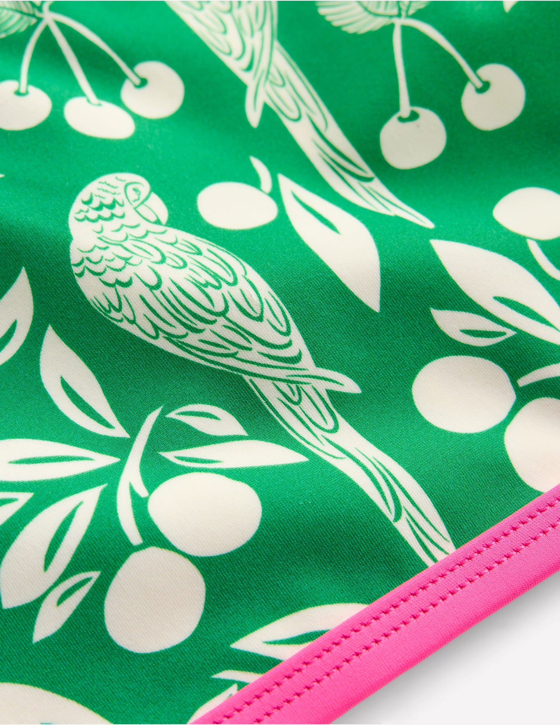 Cross-back Bikini Top-Rich Emerald Parrot Palm-3