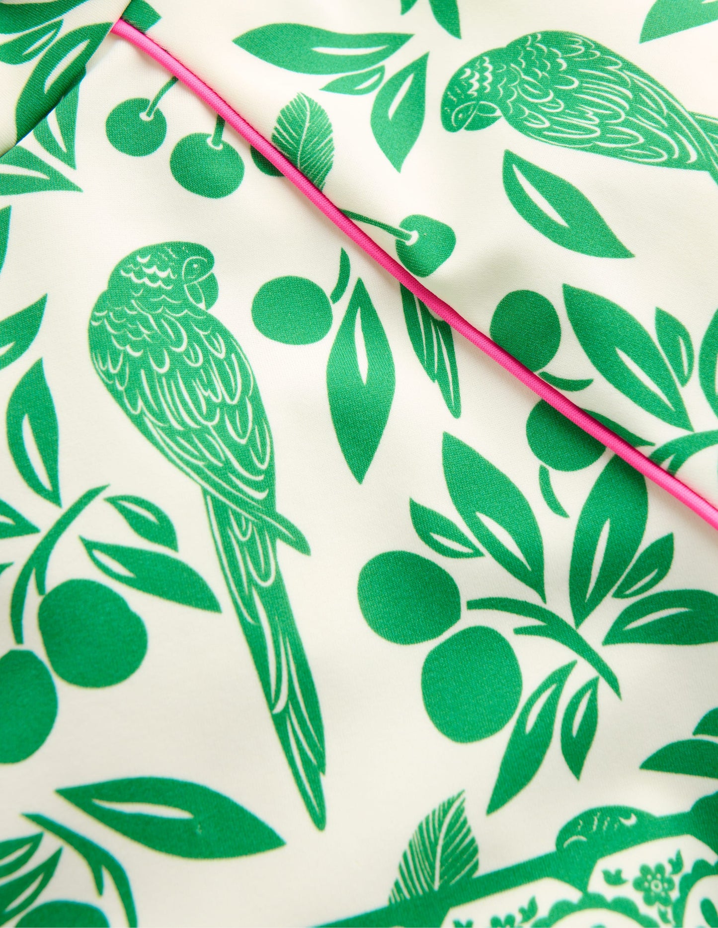 Sun Safe Patterned Rash Vest-Rich Emerald Parrot Palm