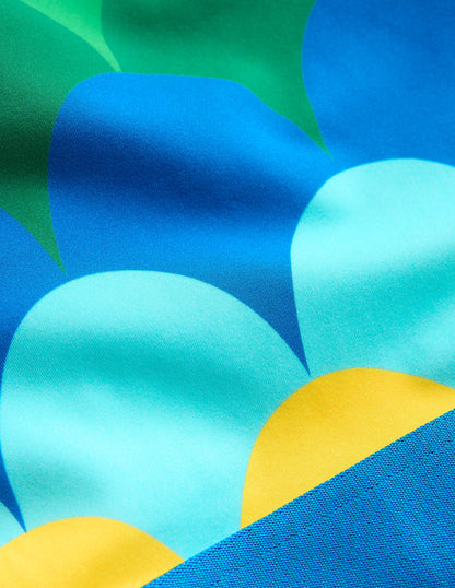 Cropped Rash Vest Set-Multi Scallop Stripe-3