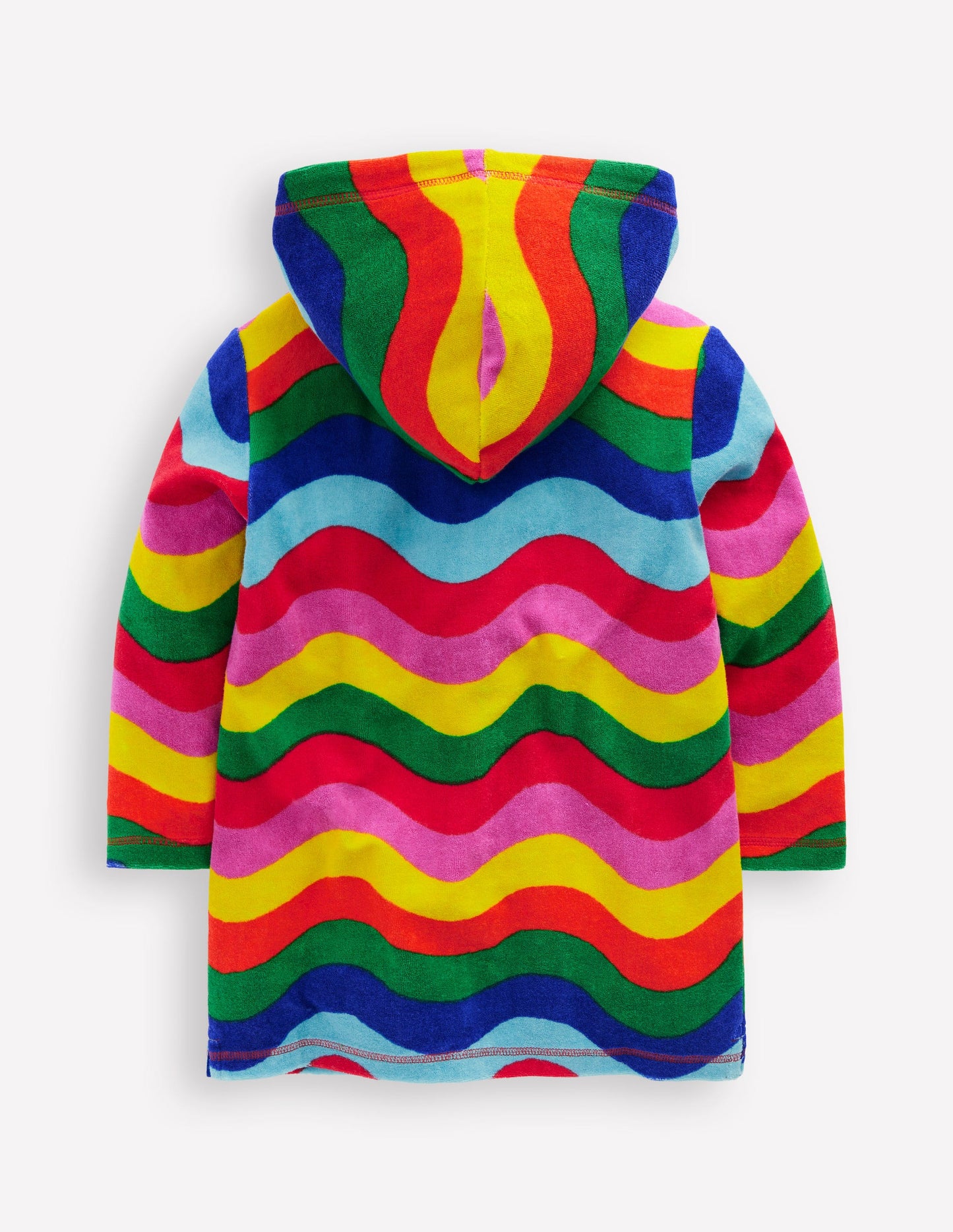 Romie Towelling Zip Throw-On-Multi Wave Stripe