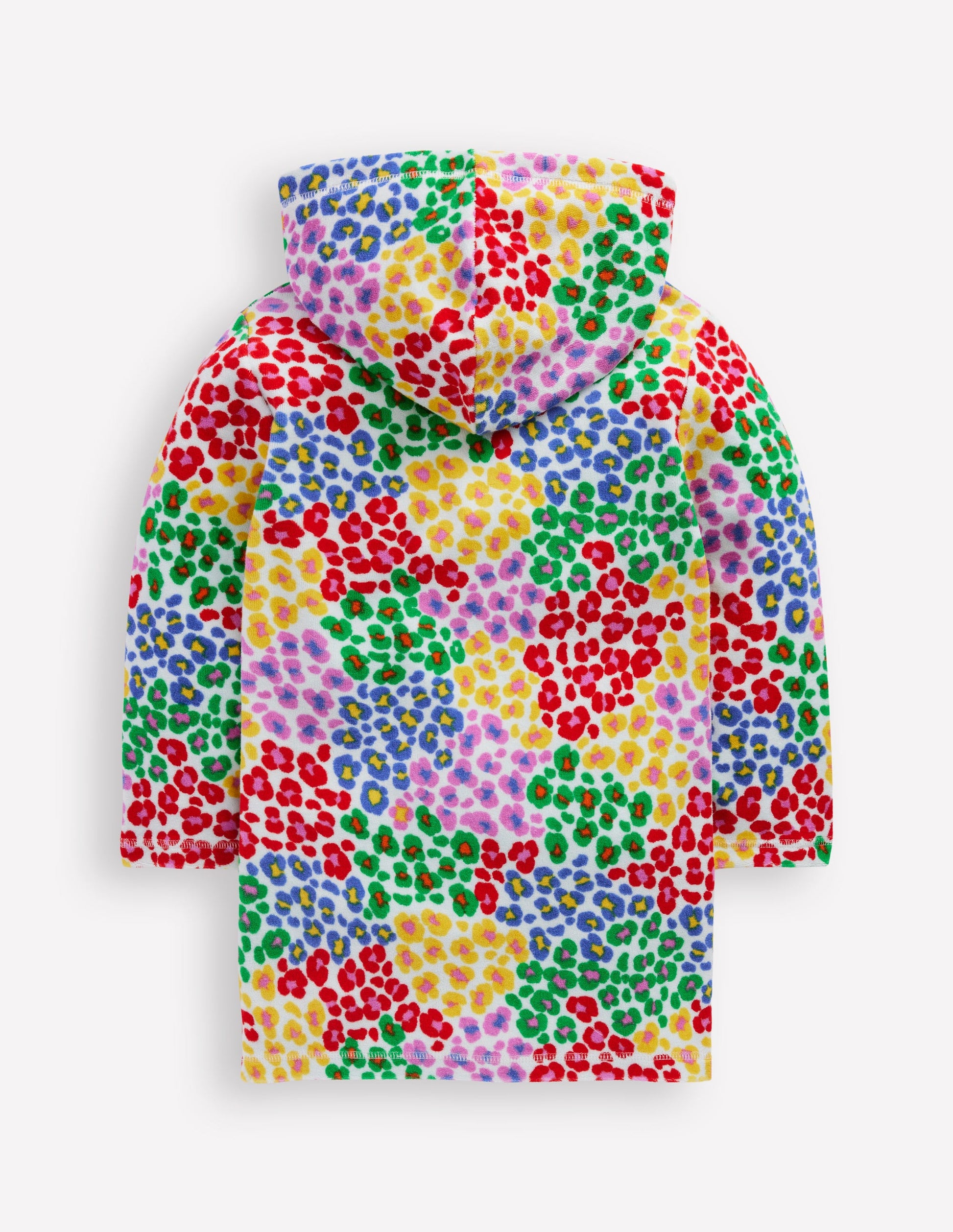 Romie Towelling Zip Throw-On-Multi Rainbow Leopard-2