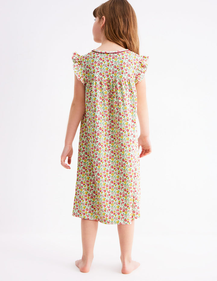 Short Sleeve Nightie-Multi Summer Flowerbed