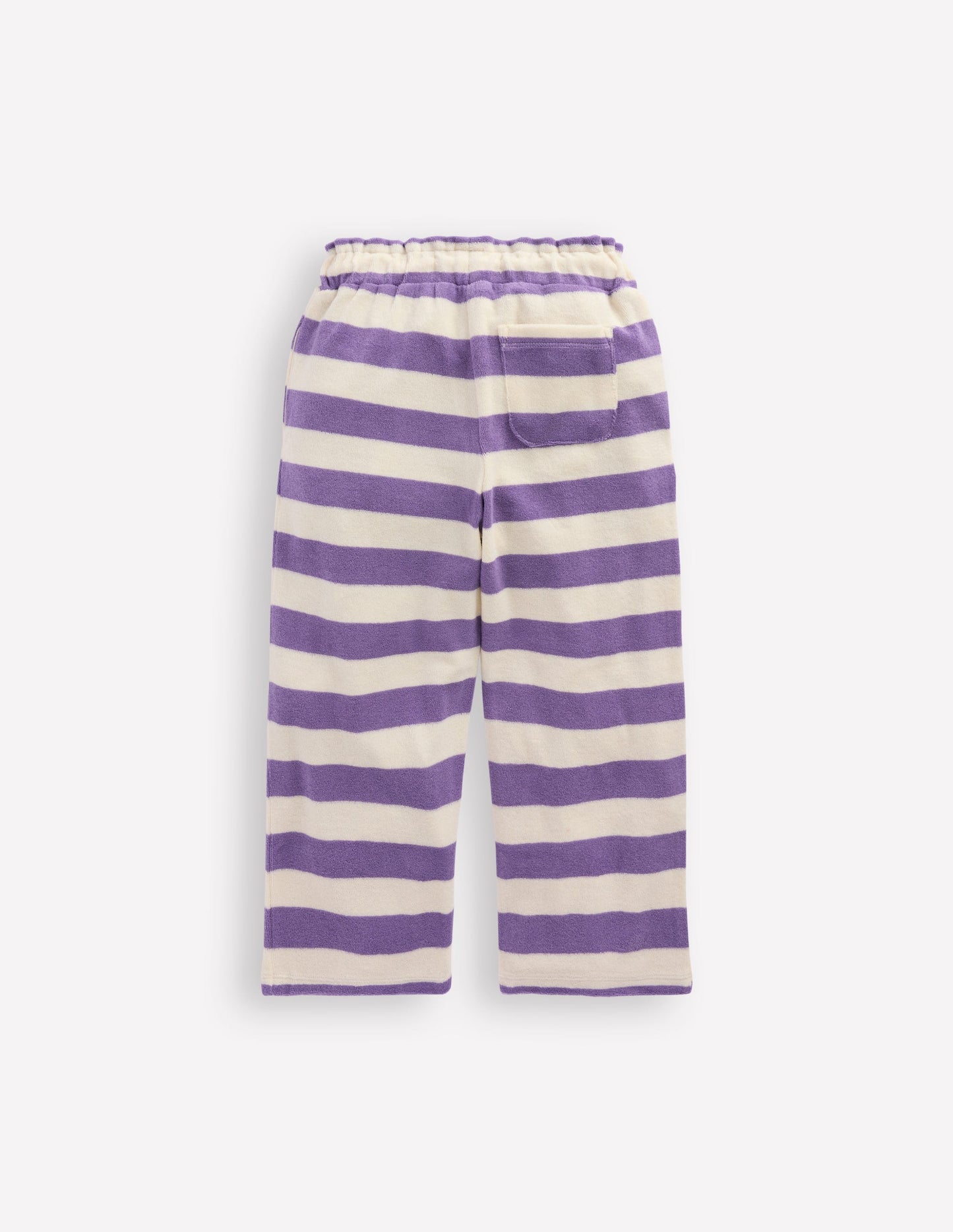 Towelling Pants-Soft Ivory/Aster Purple