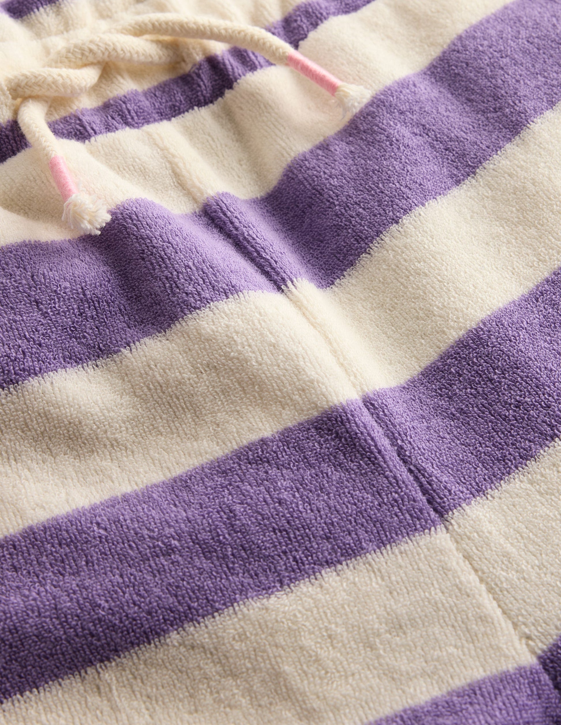 Towelling Pants-Soft Ivory/Aster Purple-3