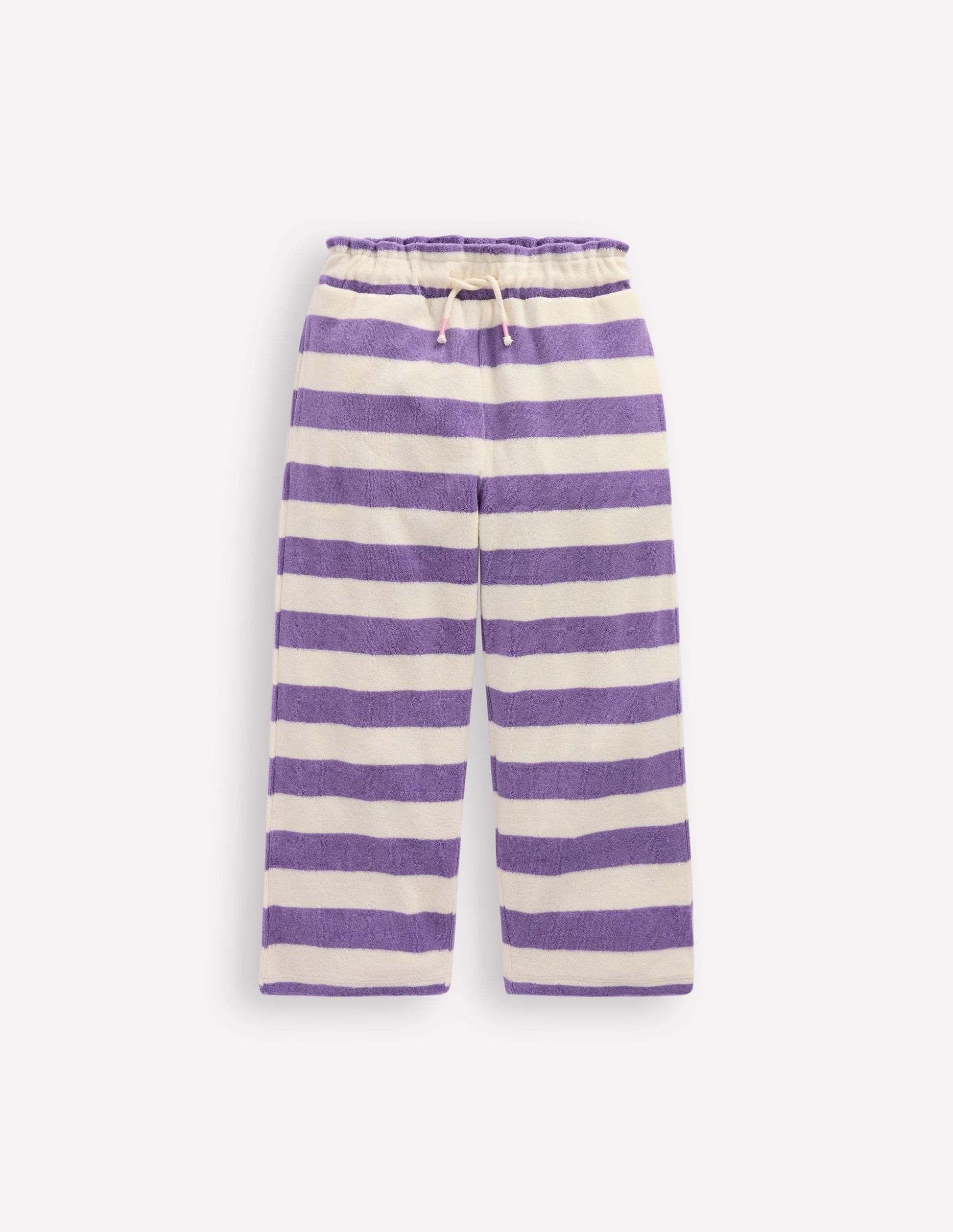 Towelling Pants-Soft Ivory/Aster Purple-1