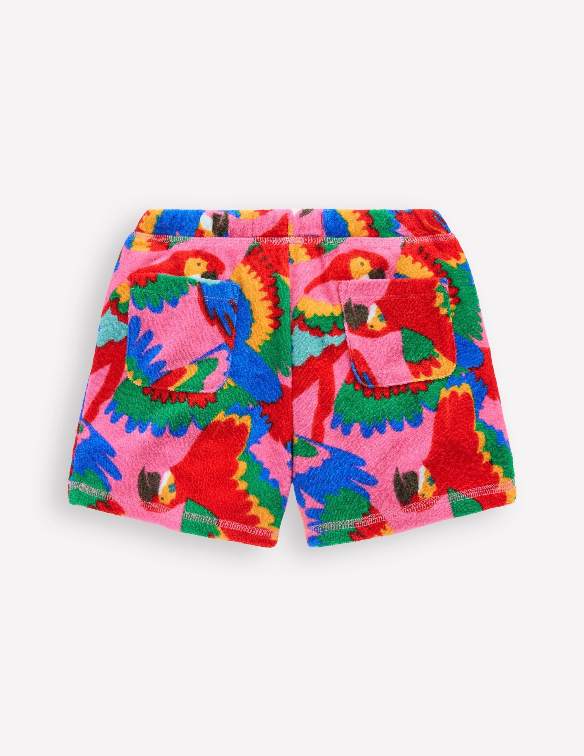 Printed Towelling Short-Multi Rainbow Parrot - Image 2