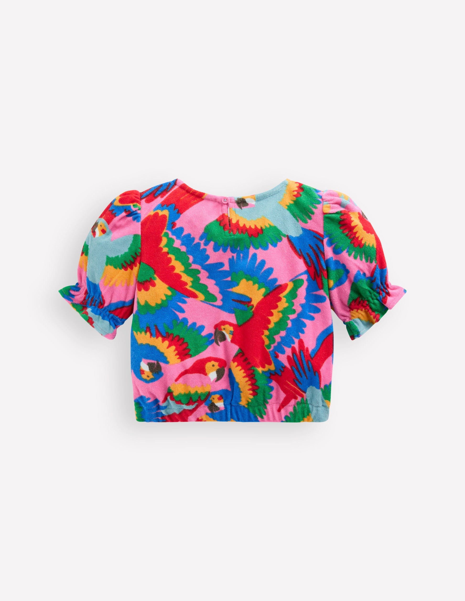 Towelling Top-Multi Rainbow Parrot-2