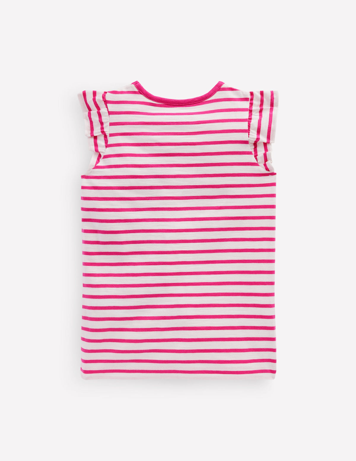Short Sleeve Frill Logo Top-Raspberry/Soft Ivory Fruits - Image 2