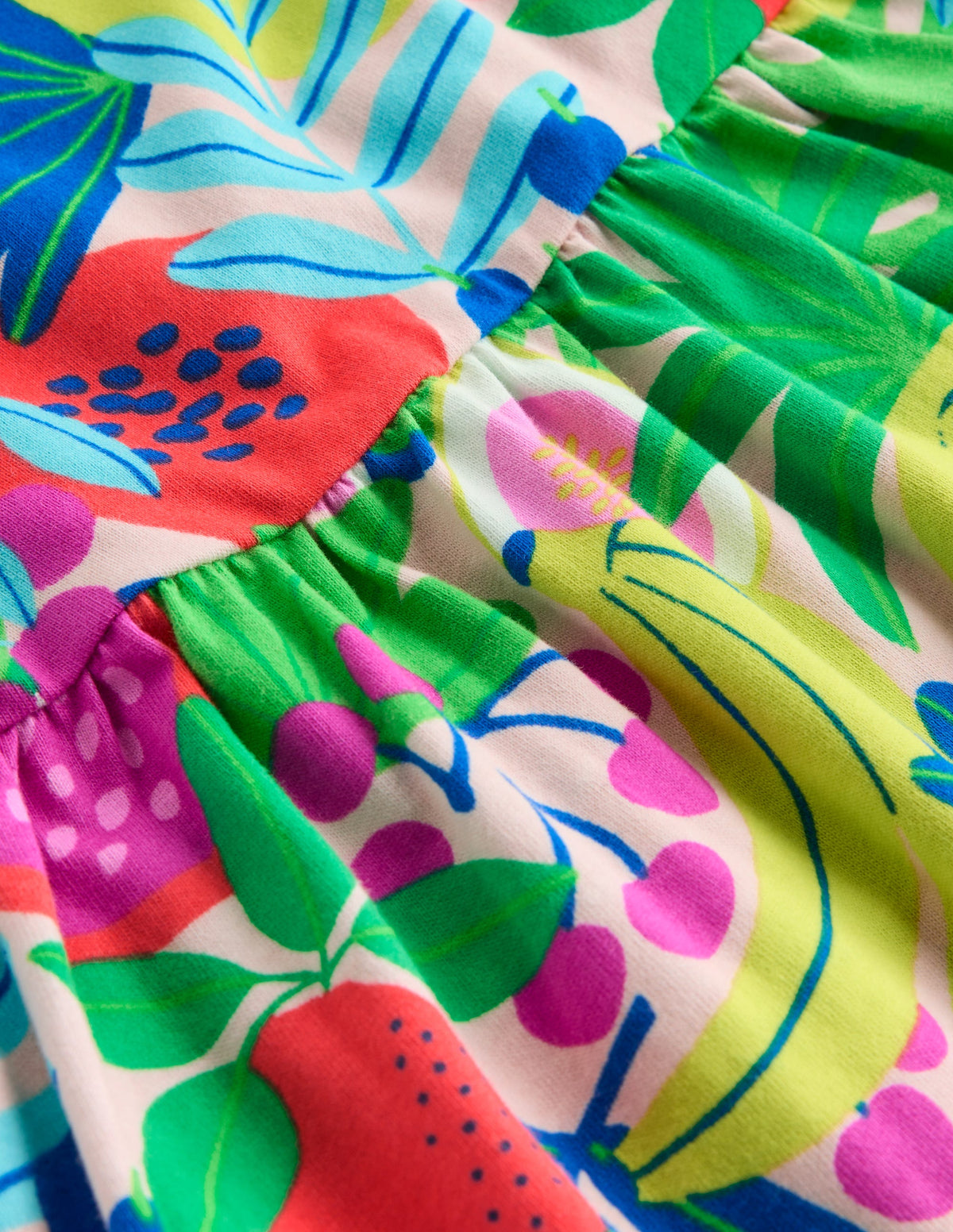 Ariel Twirly Jersey Dress-Multi Tropical Fruit - Image 3