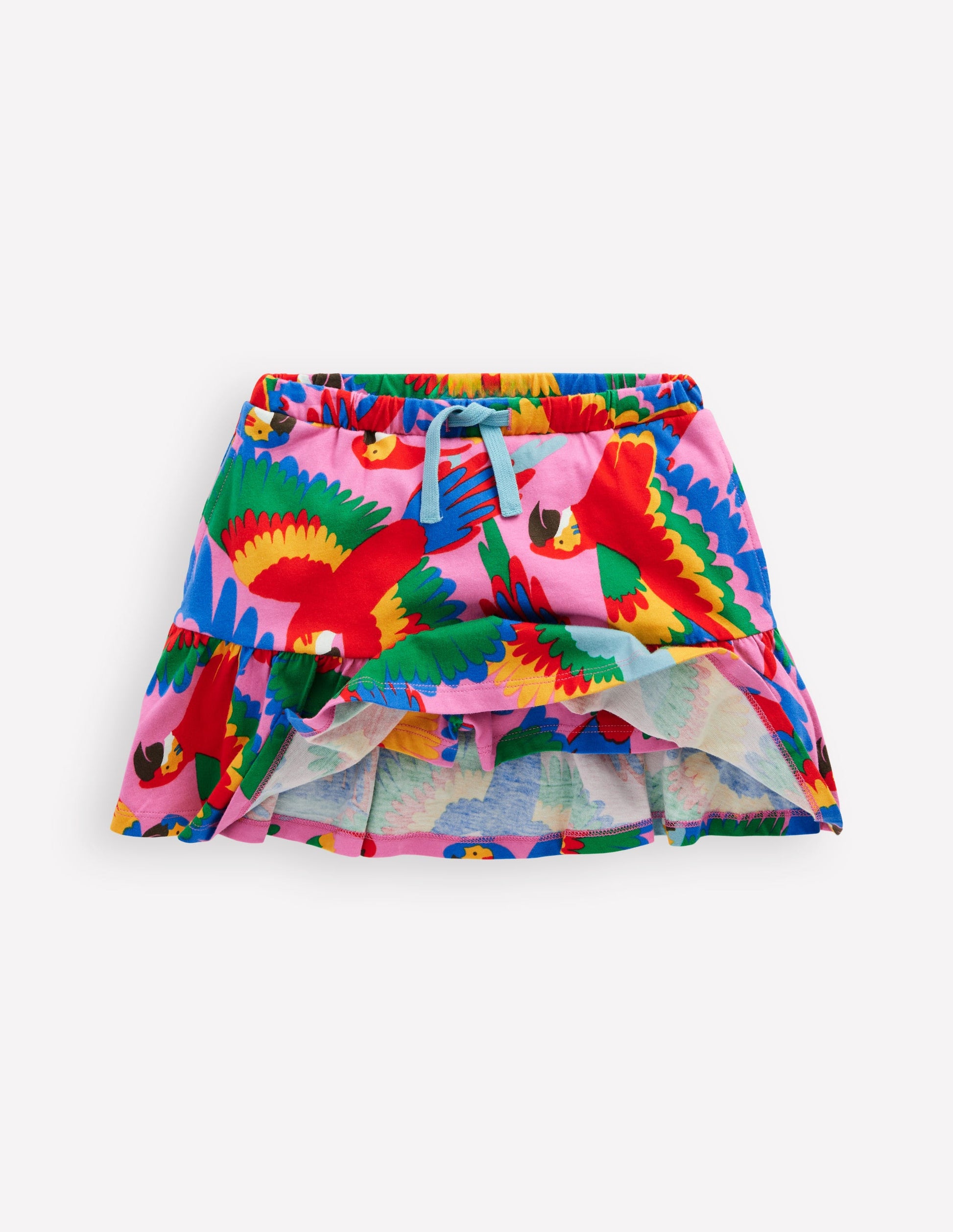 Tiered Jersey Skort-Multi Rainbow Parrot-4