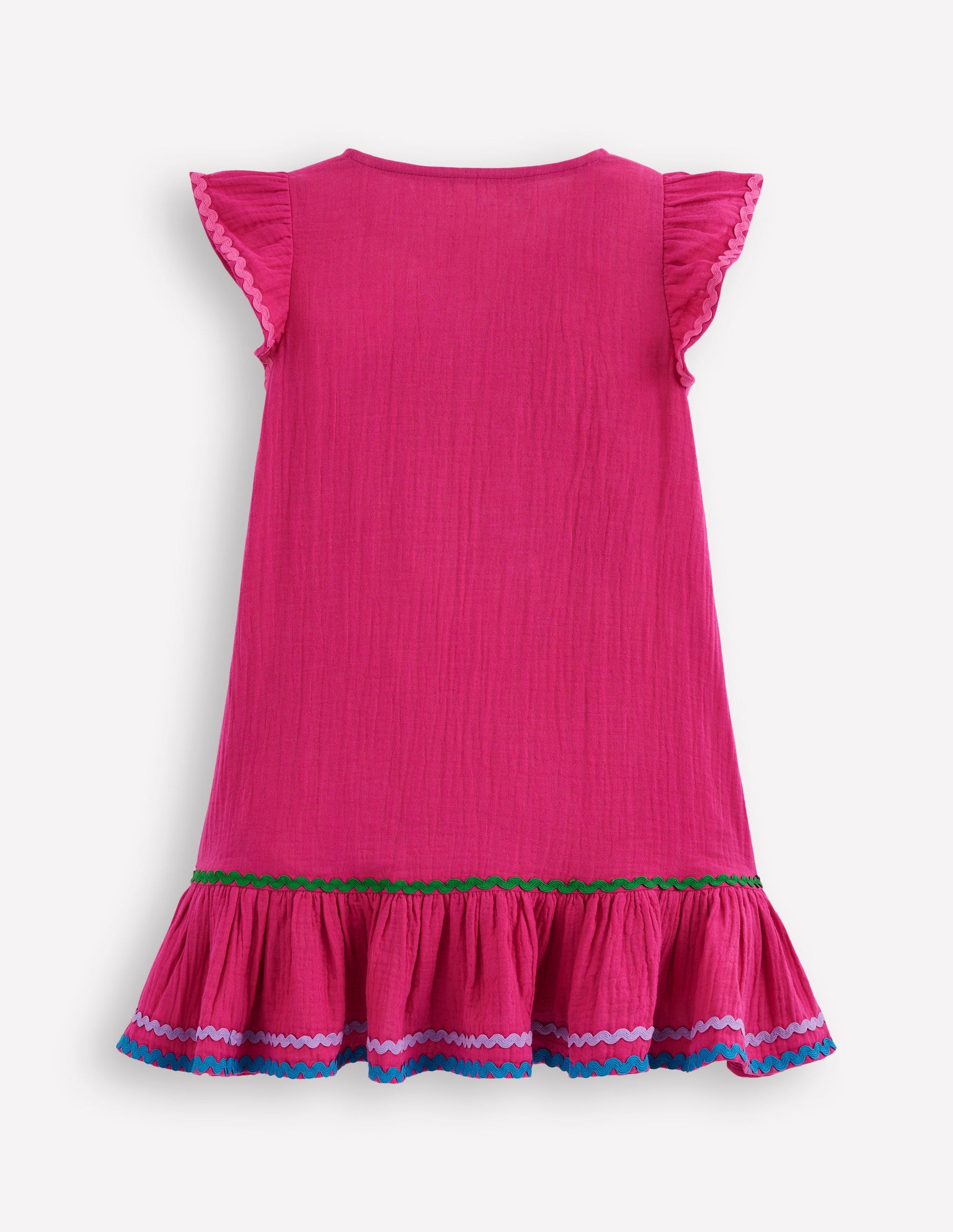 Emmy Woven Beach Dress-Raspberry Pink-2