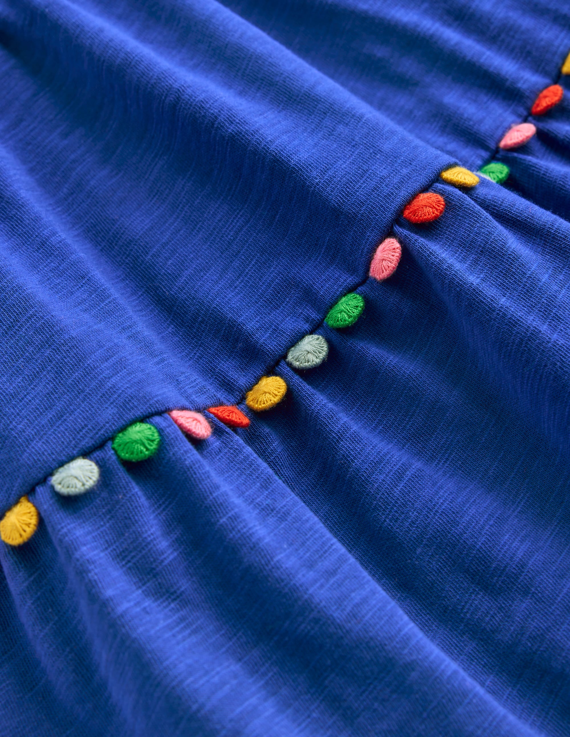 Addison Twirly Pom Dress-Bright Blue - Image 3