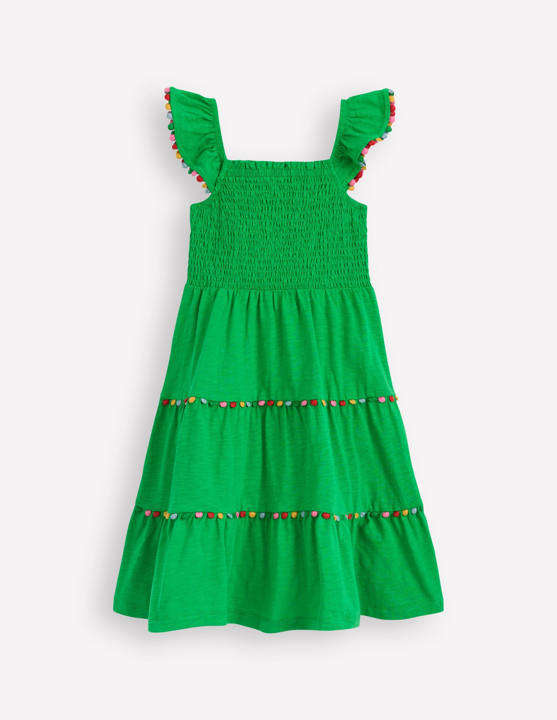 Addison Twirly Pom Dress-Sapling Green-2