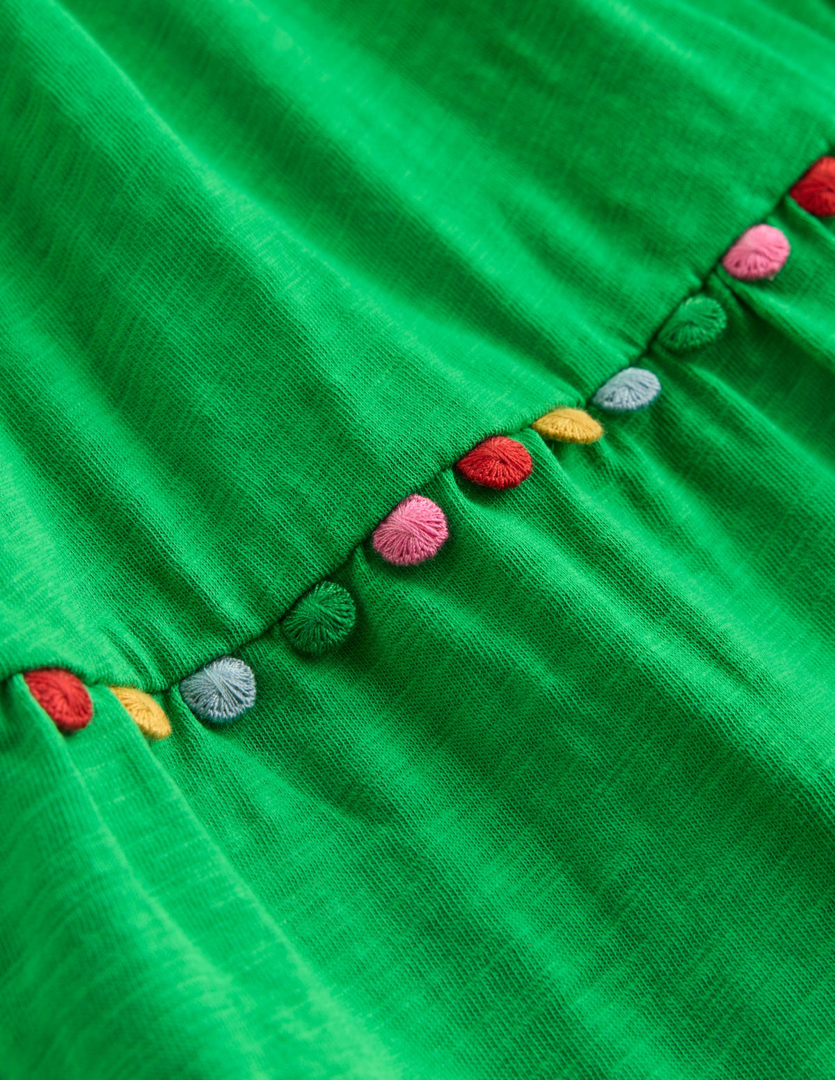 Addison Twirly Pom Dress-Sapling Green - Image 3