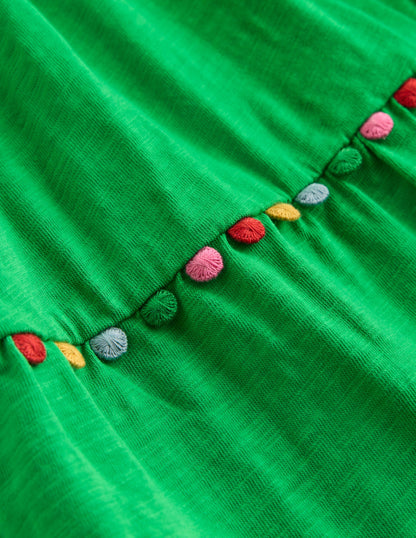 Addison Twirly Pom Dress-Sapling Green-3