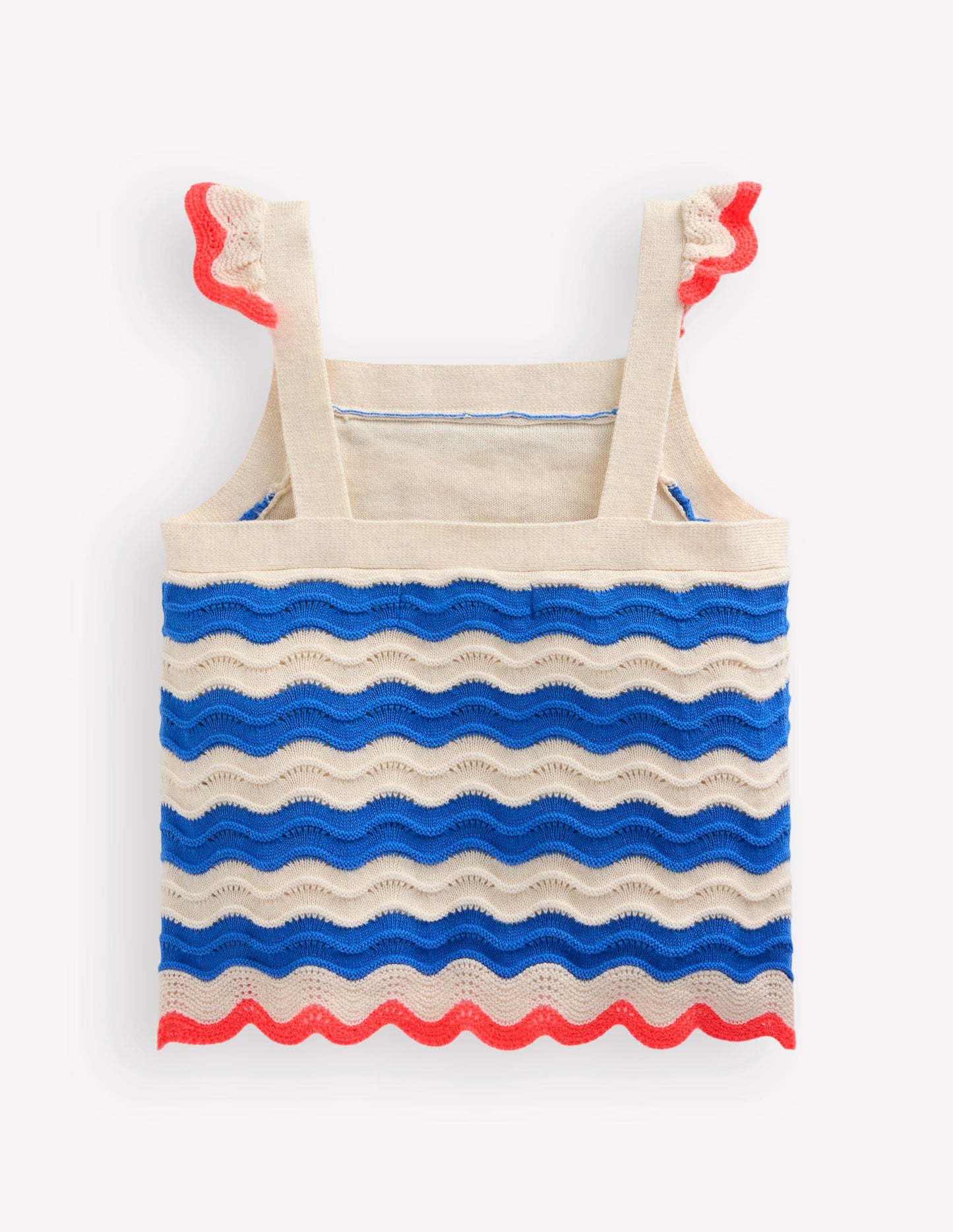 Leonore Fun Knitted Top-Blue/Ivory Stripe