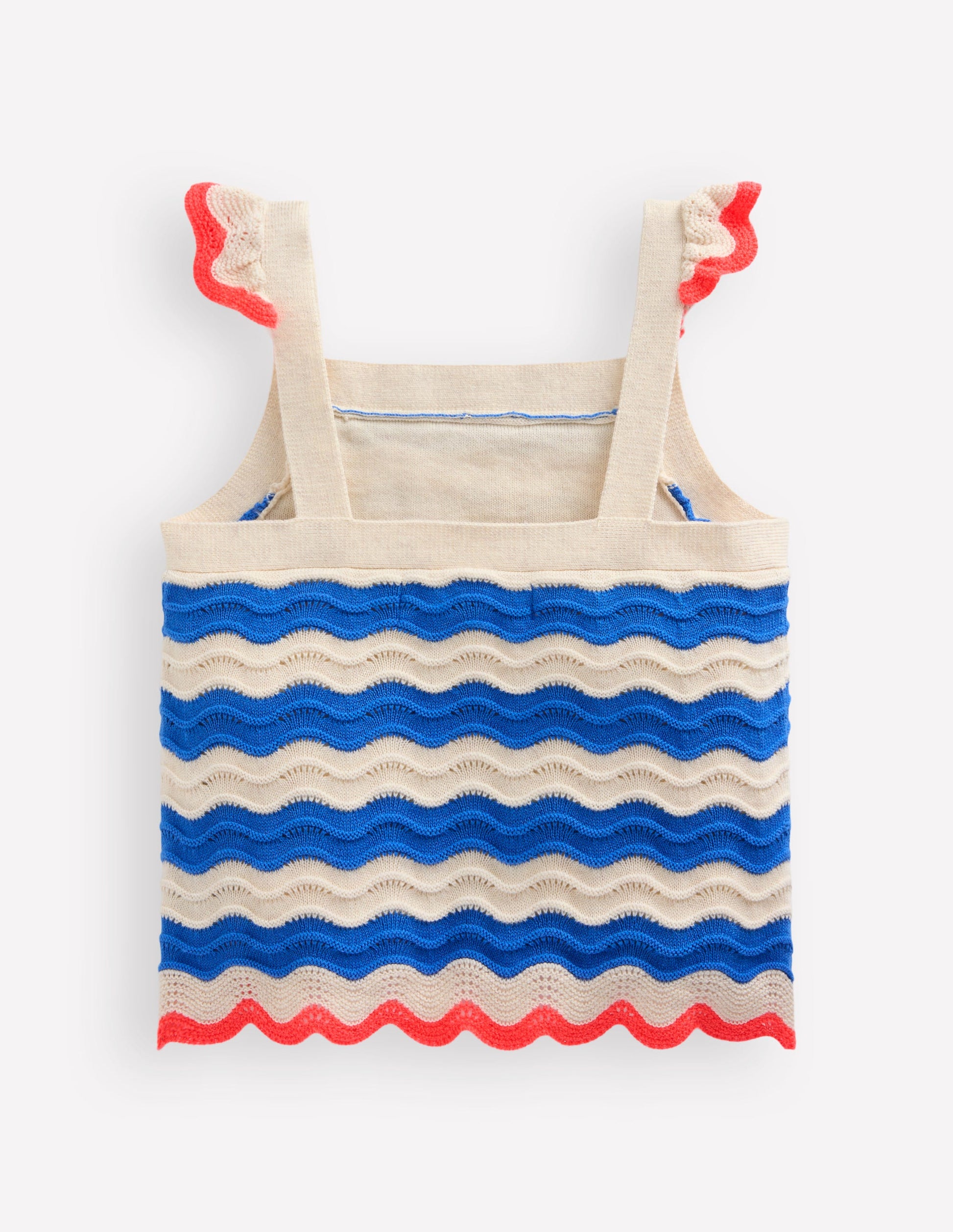 Leonore Fun Knitted Top-Blue/Ivory Stripe-2
