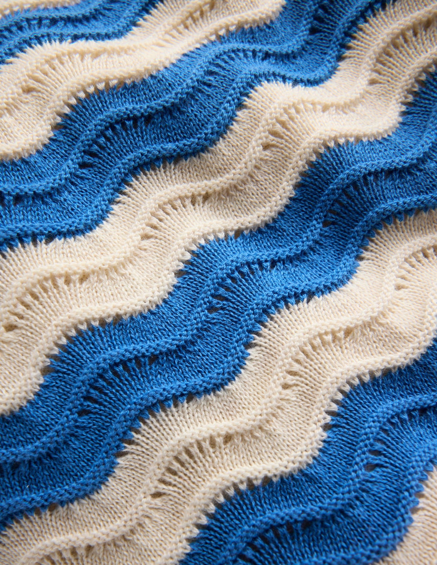 Leonore Fun Knitted Top-Blue/Ivory Stripe