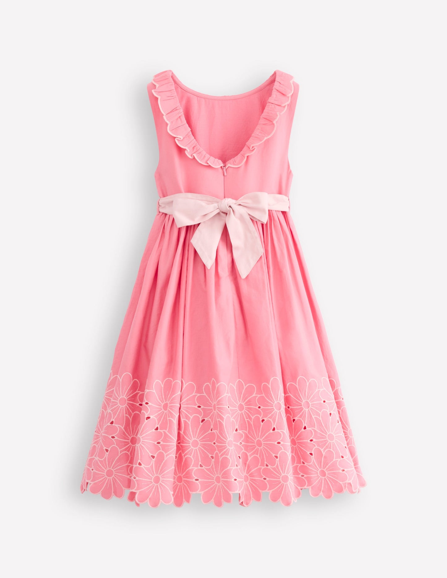 Flower Hem Occasion Dress-Salmon Pink