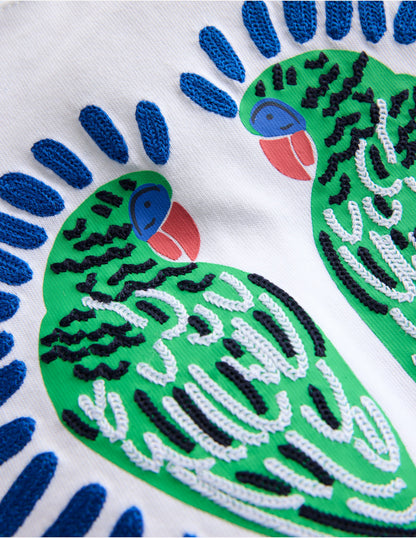 Bay Boucle T-Shirt-White Birds-6