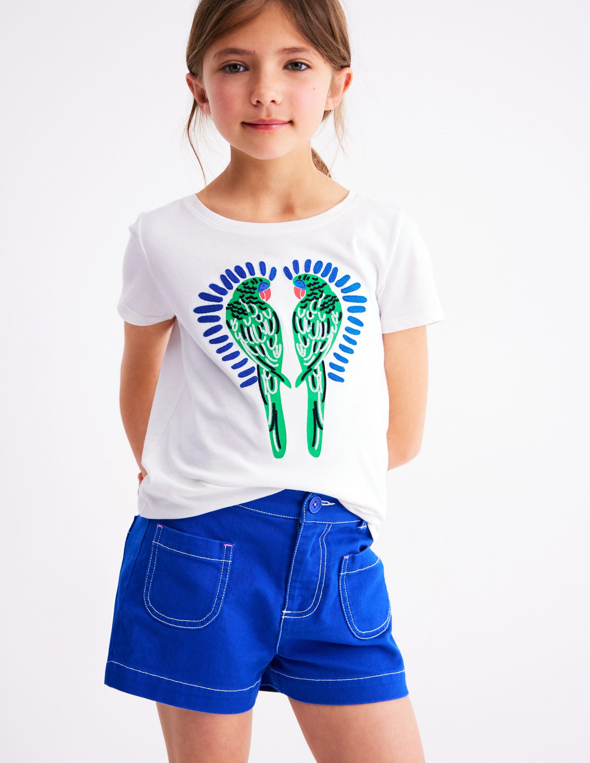 Bay Boucle T-Shirt-White Birds-1