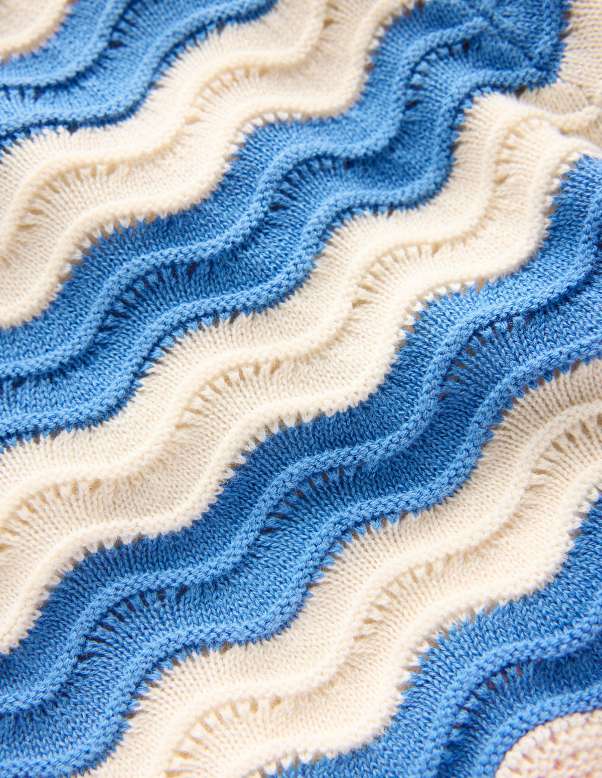 Knitted Shorts-Blue/ivory Stripe - Image 3