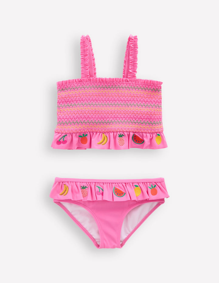 Pretty Peplum Bikini-Pink Fruit