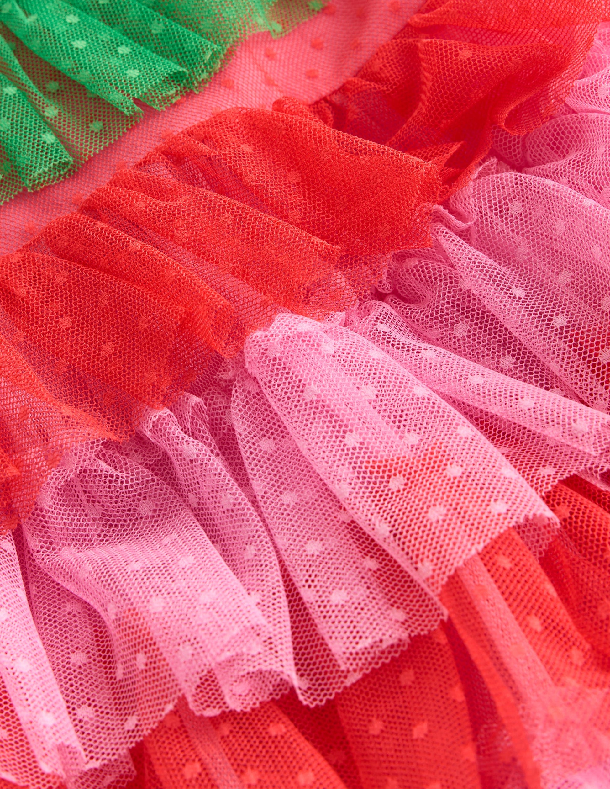 Strawberry Tulle Dress-Red/Pink-3