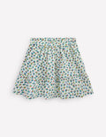 Double Cloth Printed Skirt-Soft Ivory Ditsy Floral