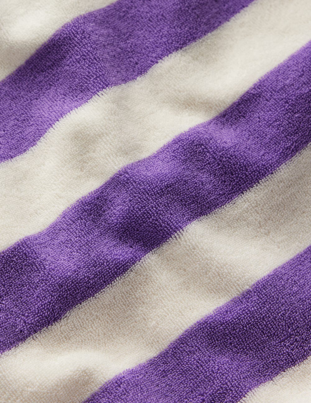 Relaxed Towelling Top-Soft Ivory/Aster Purple-3