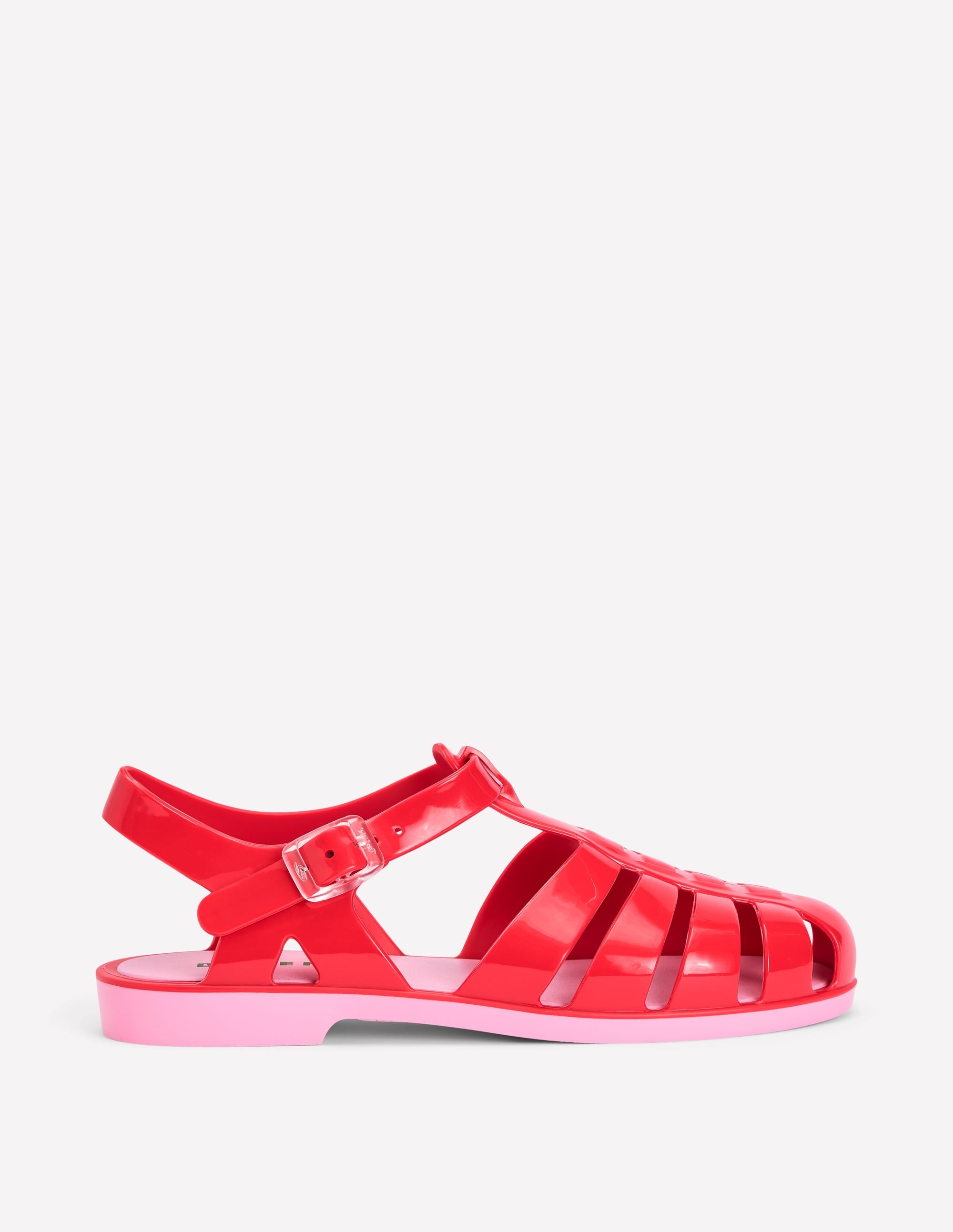 Jelly Shoe-Post Box Red/ Soft Pink - Image 1
