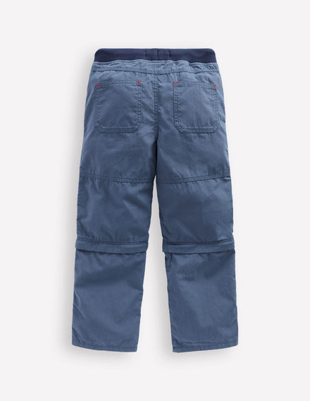 Zip-Off Tech Pants-Robot Blue