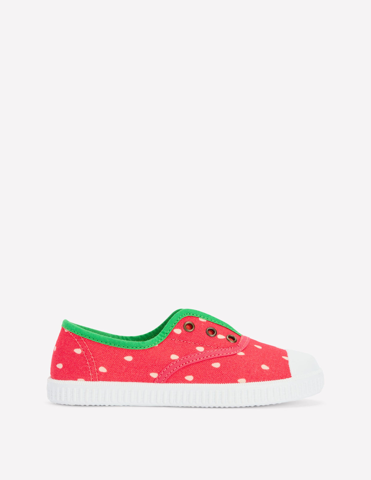 Laceless Canvas Pull-ons-Strawberry - Image 1