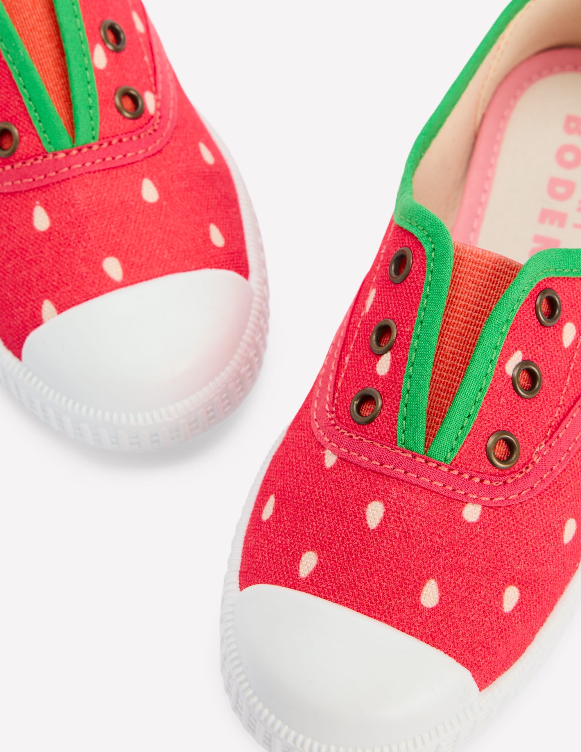 Laceless Canvas Pull-ons-Strawberry - Image 3