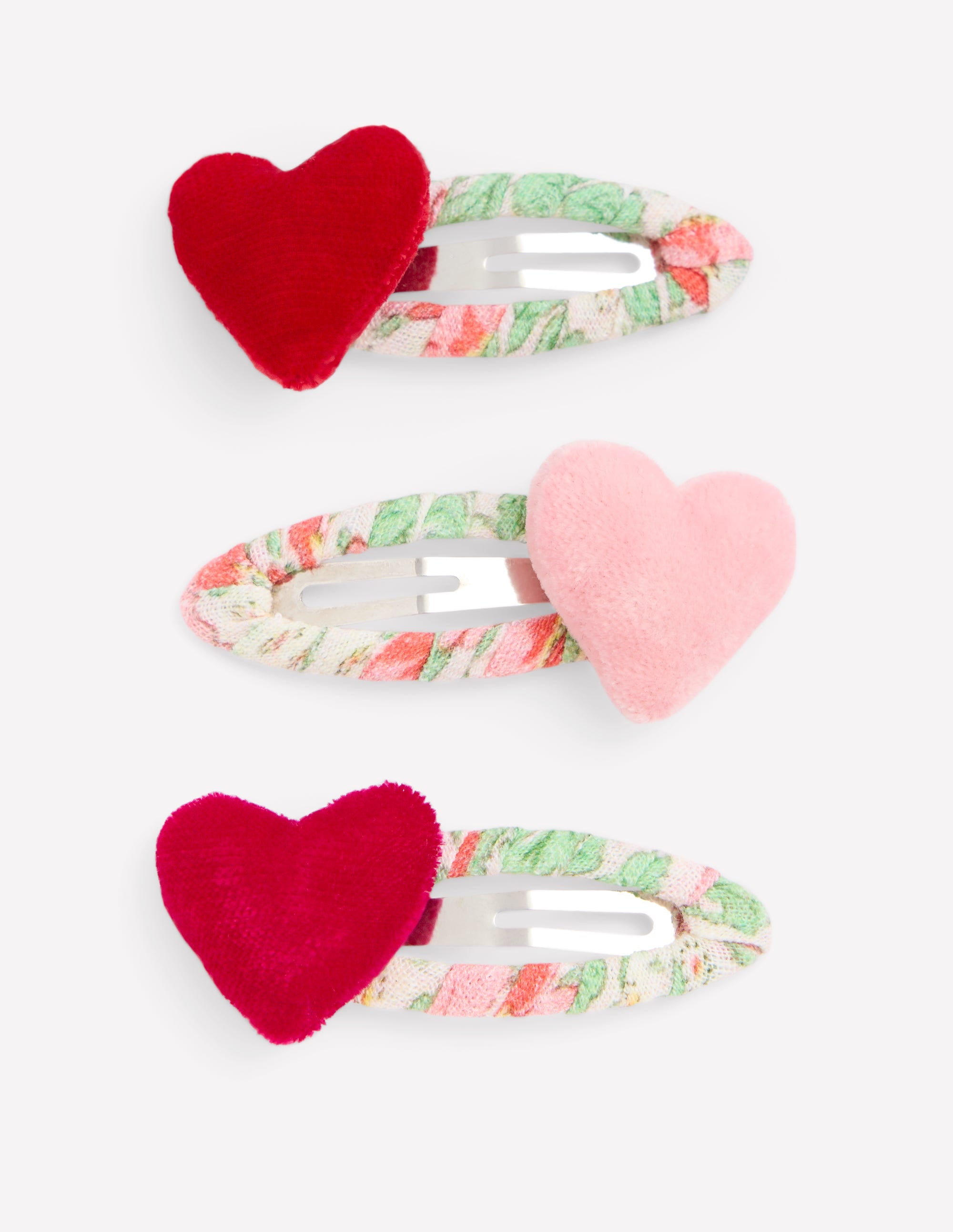 3-pack Hair Clips-Hearts - Image 1