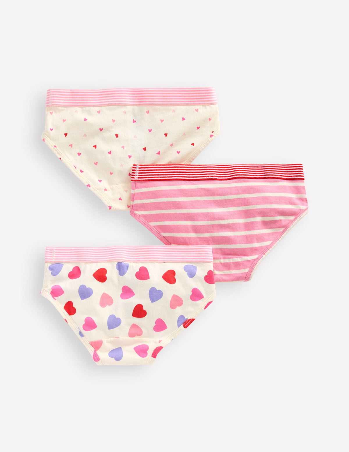 3-Pack Underwear-Stripe/Heart/Plain - Image 2