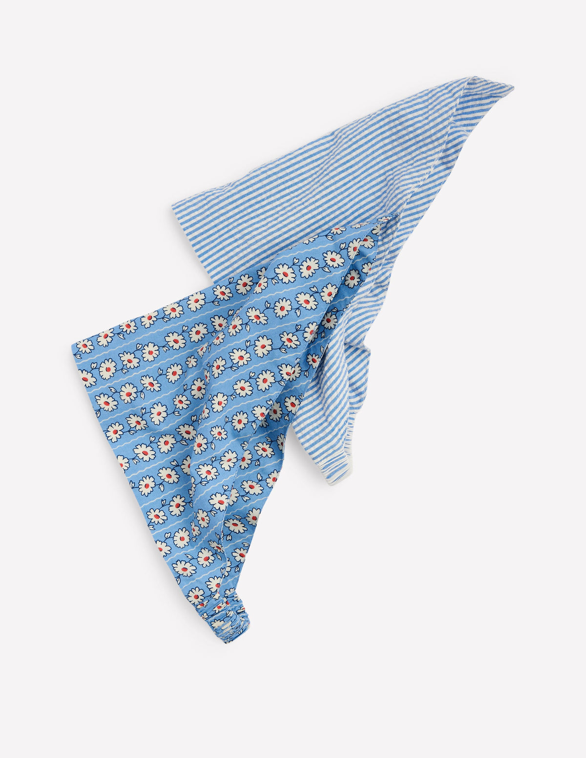 2 Pack Headscarves-Blue Daisy Stripe - Image 1