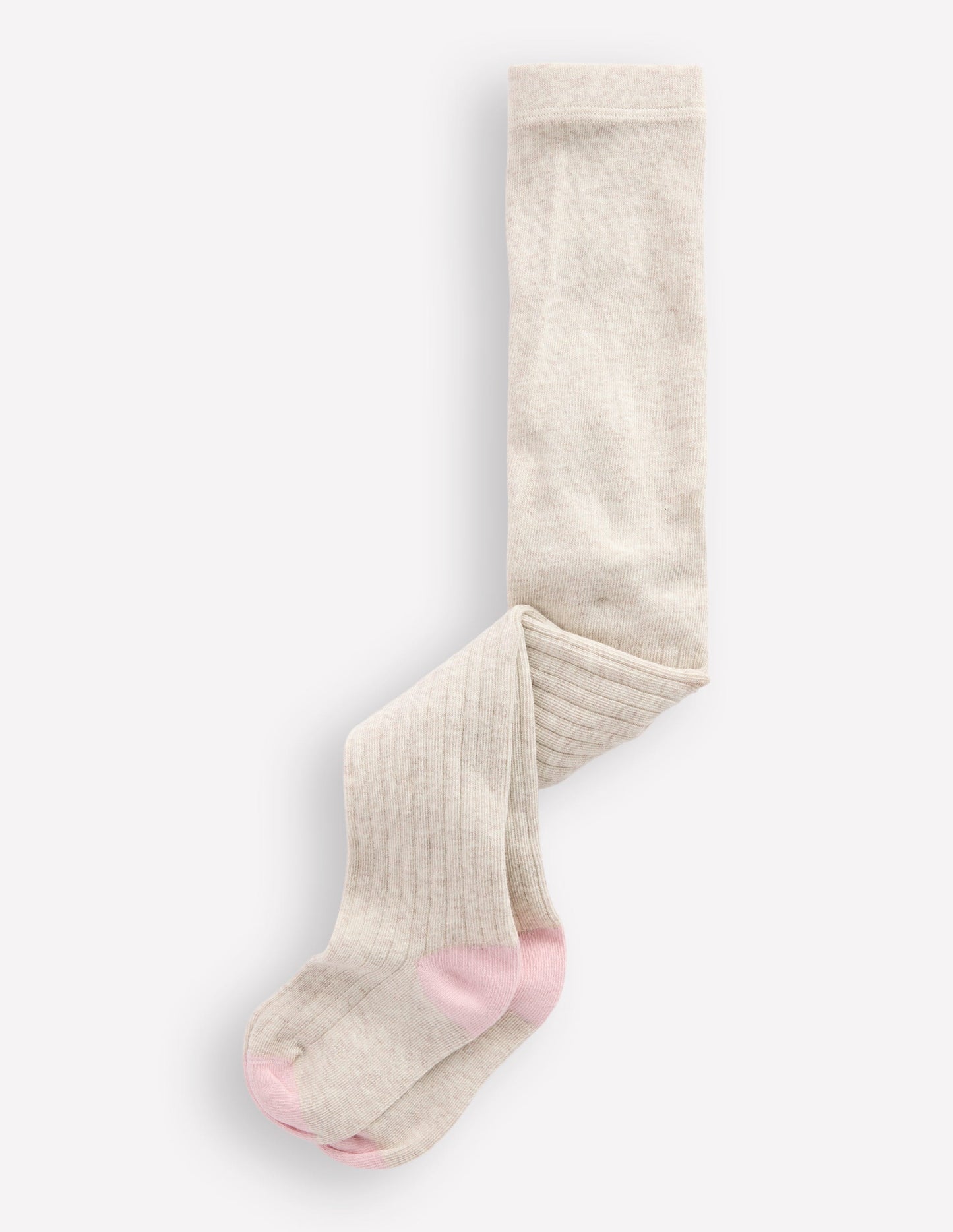 Baby Ribbed Tights-Oatmeal