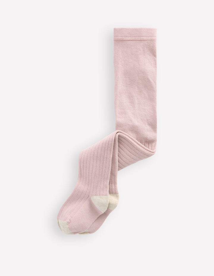 Baby Ribbed Tights-Pink
