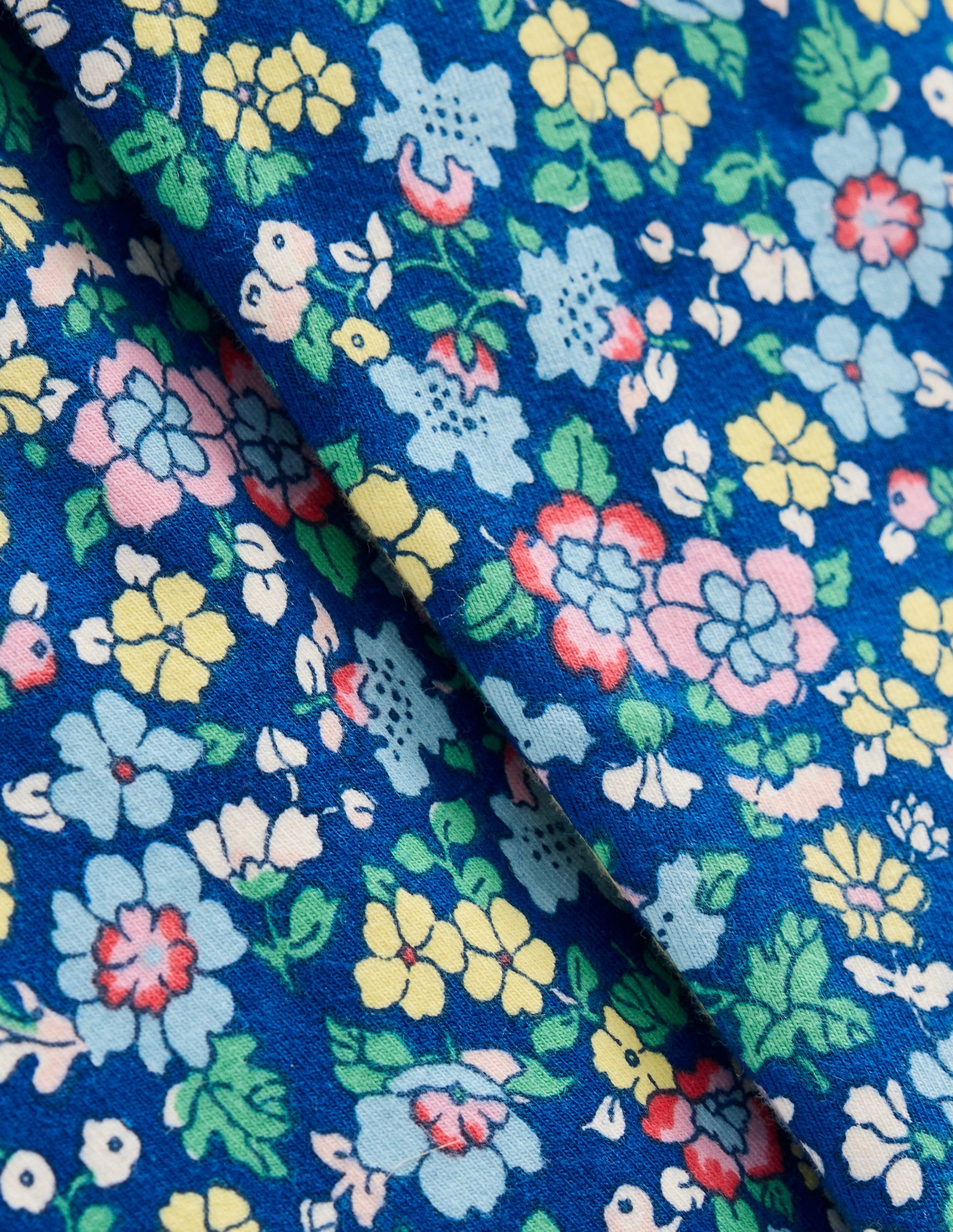 Everyday Fun Leggings-Sapphire Blue Nautical Floral - Image 3