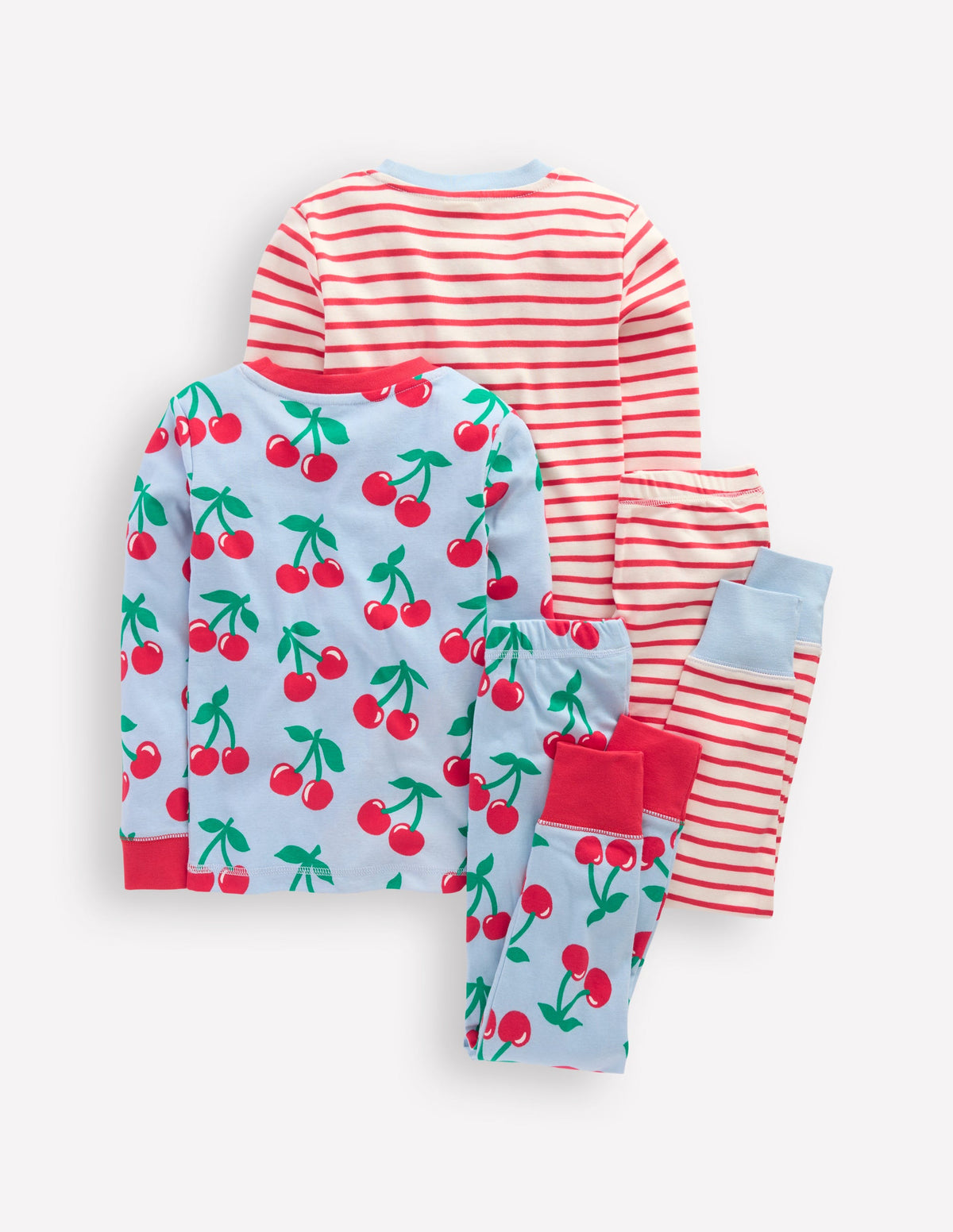 Twin Pack Snug Pajamas-Misty Blue Cherries - Image 2