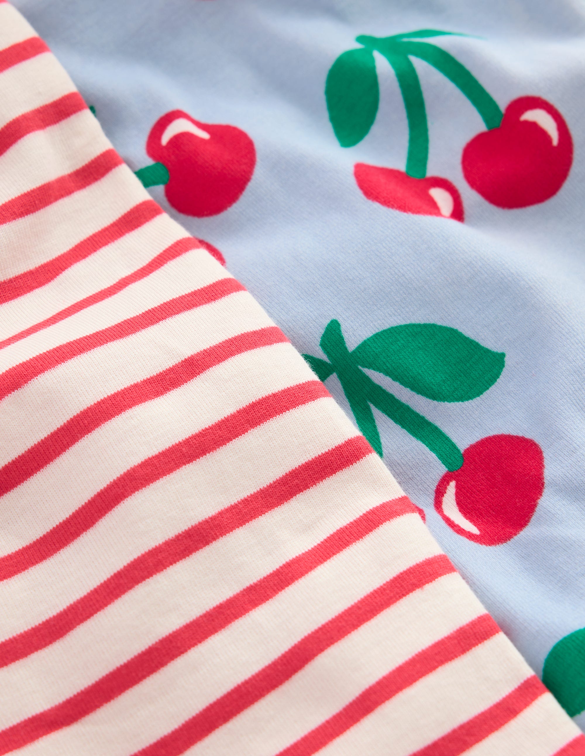 Twin Pack Snug Pajamas-Misty Blue Cherries - Image 3