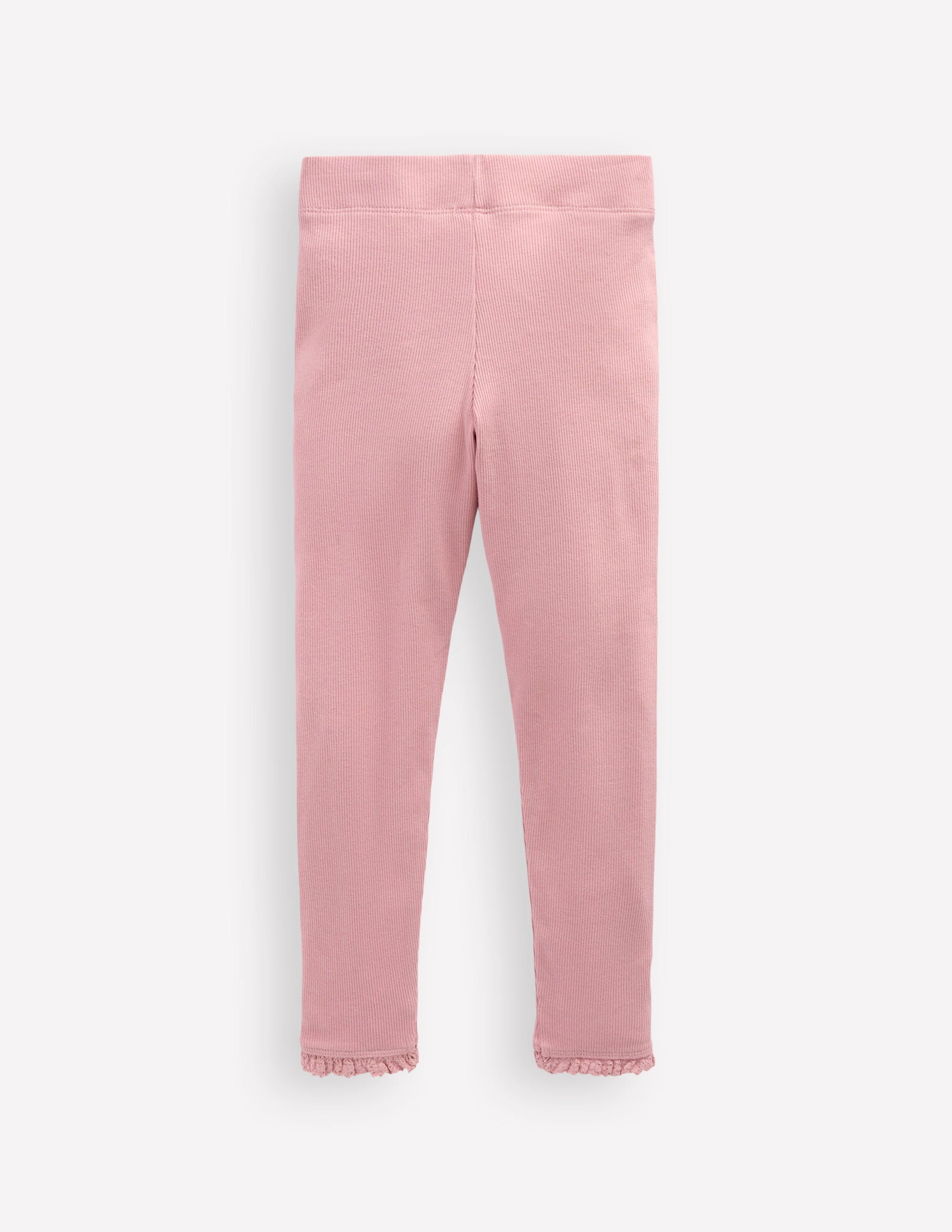 Ribbed Cotton Leggings-Vintage Pink-2