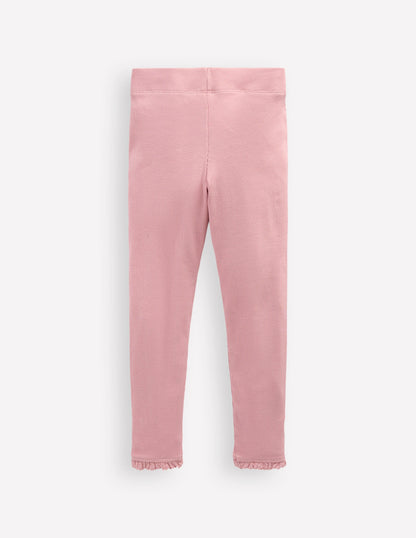 Ribbed Cotton Leggings-Vintage Pink-2