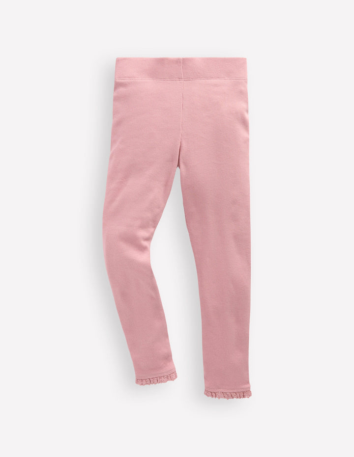 Ribbed Leggings-Vintage Pink