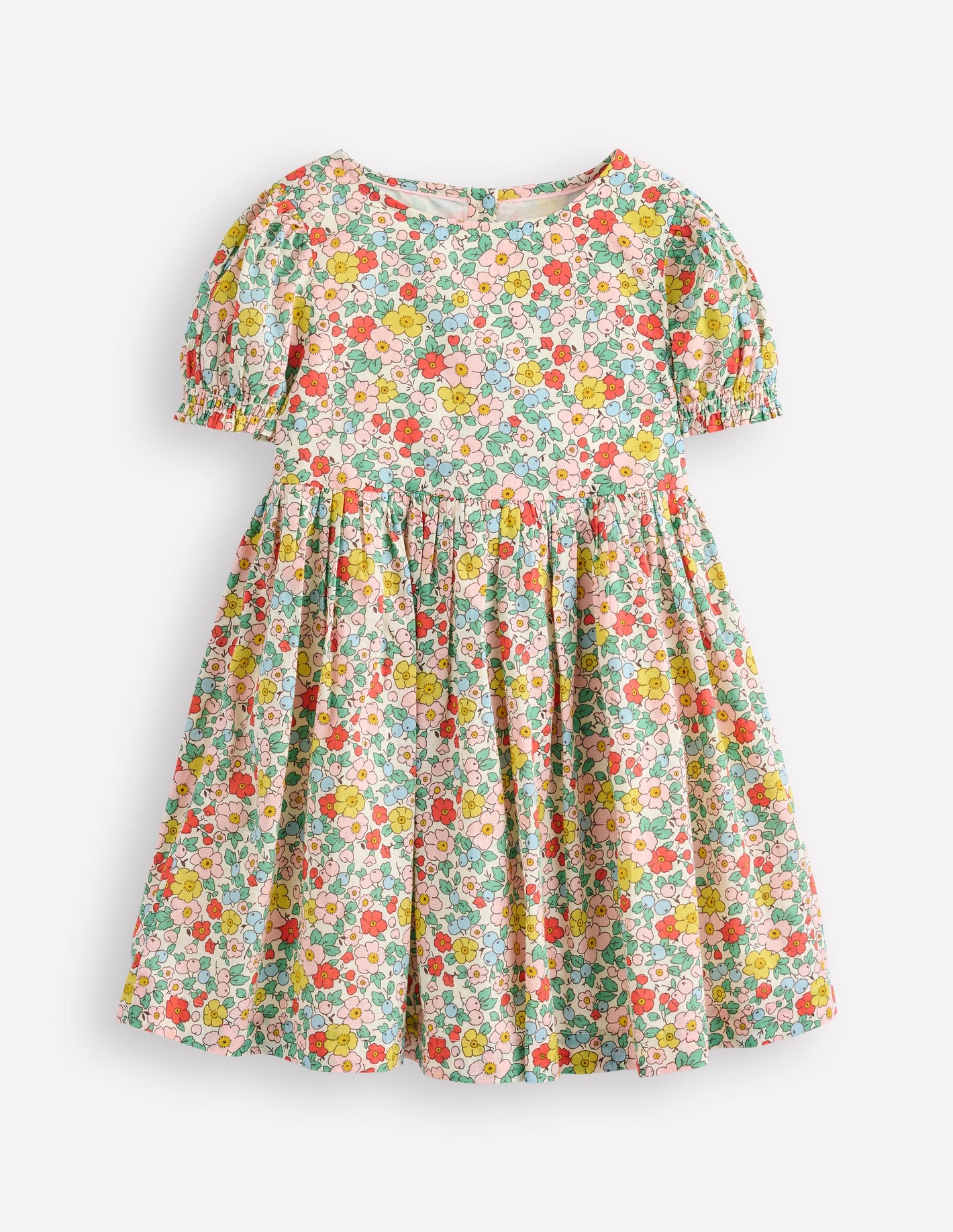 Madeline Woven Dress-Vanilla White Apple Blossom